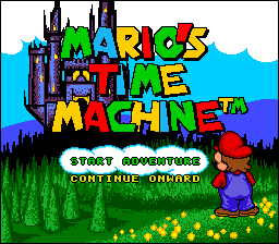 Mario's Time Machine (Europe) Title Screen